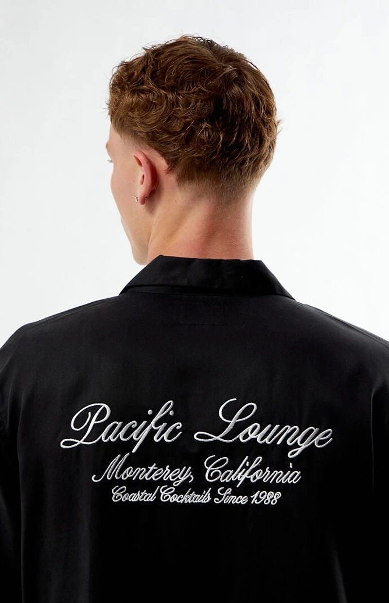 Pacsun Pacific Lounge Embroidered Camp Shirt