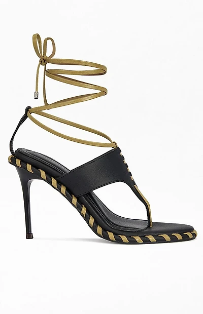 AZALEA WANG Women's Atmos Black Stiletto Sandals