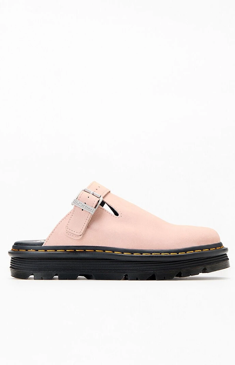 Dr Martens Zebzag Suede Slingback Platform Mules