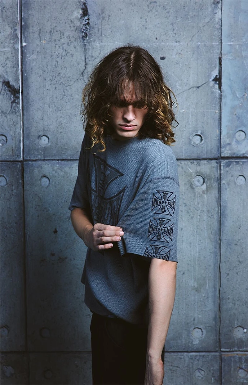 West Coast Choppers Cutoff Waffle Knit T-Shirt