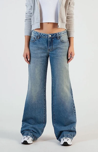 Pacsun Casey Low Rise Baggy Jeans Dark Indigo Tinted