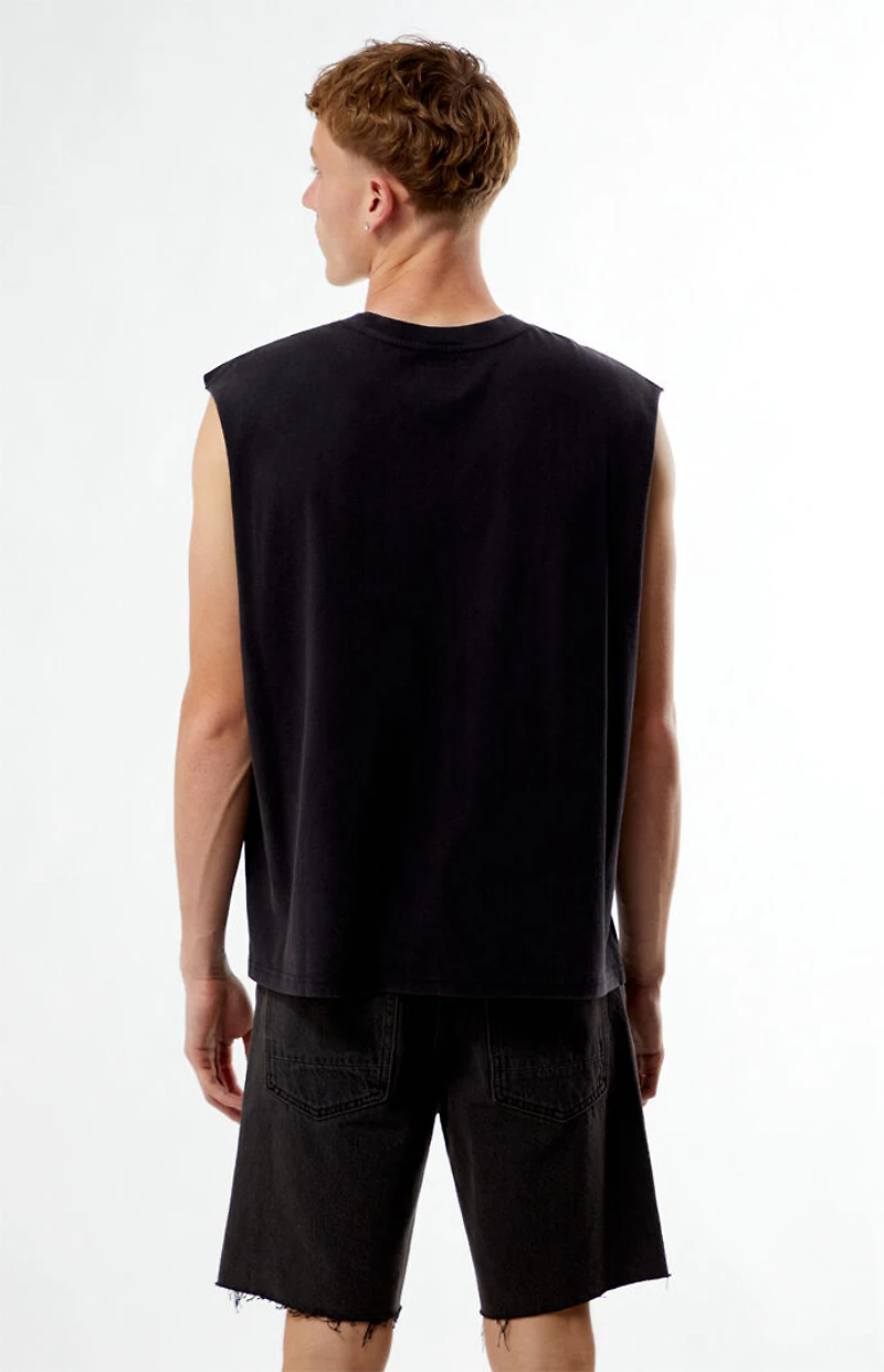 Pacsun Waves Cutoff Muscle Tank Top