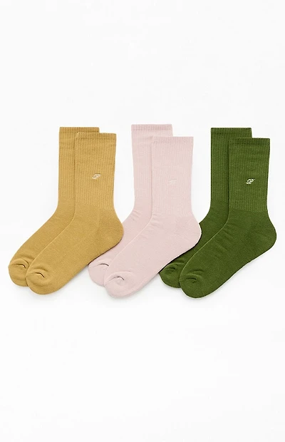 Pacsun 3 Pack Solid Color Crew Socks