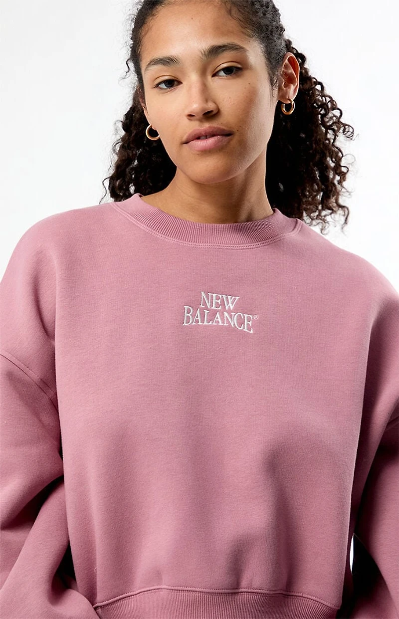 New Balance Linear Heritage Fleece Crew Neck Sweatshirt