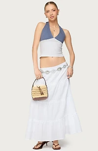 Edikted Janna Color Block Halter Top