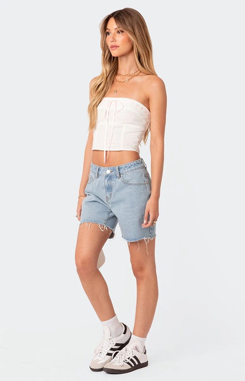 Edikted Poplin Bustier Top
