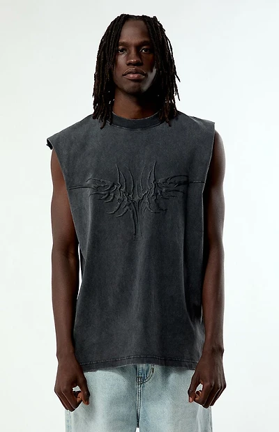 Pacsun Cyber Wings Cut Off Muscle T-Shirt