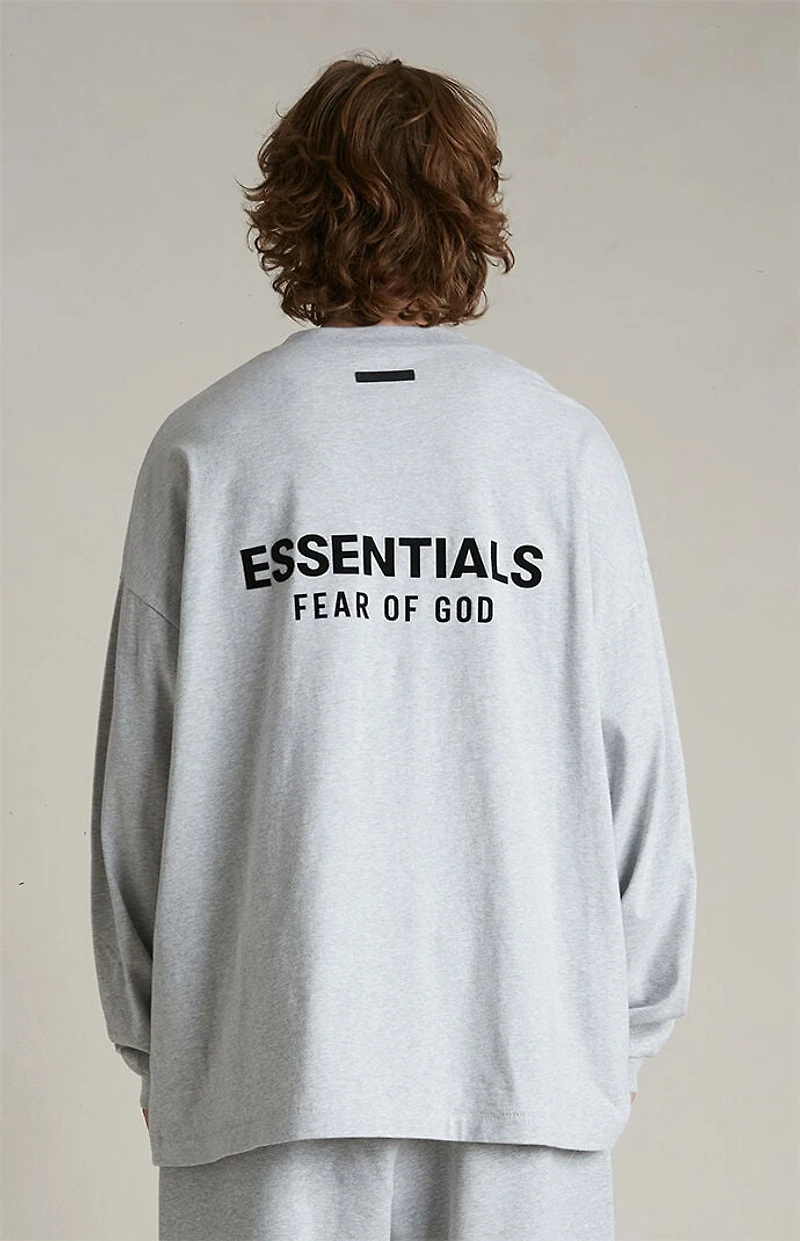 Fear of God ESSENTIALS Light Heather Grey Long Sleeve T-Shirt