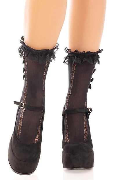 Leg Avenue Sweetheart Lace Ankle Socks