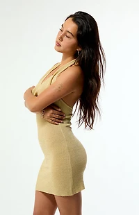 Beverly and Beck Honey Halter Mini Dress