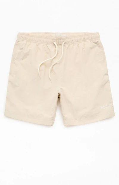 Pacsun Oatmeal Solid Collegiate 6.5" Swim Trunks