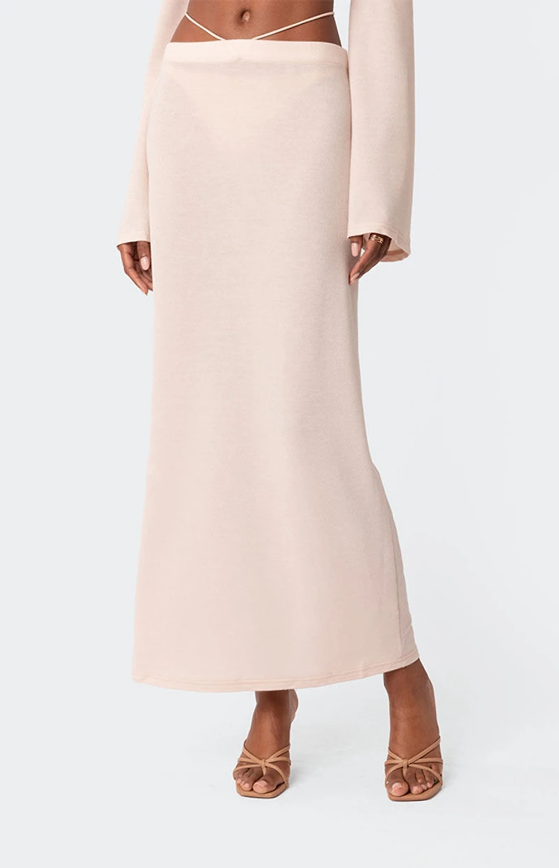 Edikted Celeste Low Rise Strap Maxi Skirt