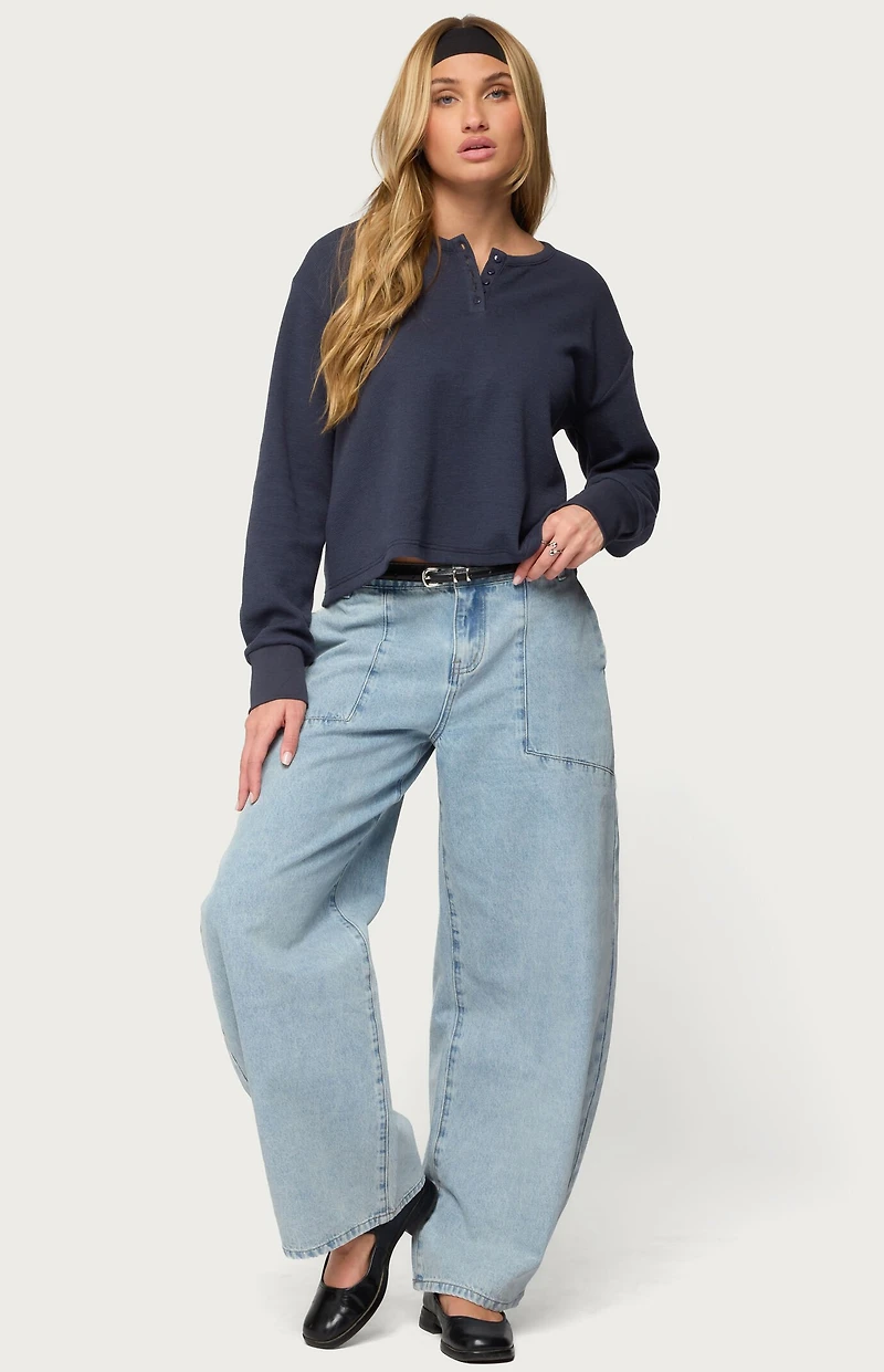 Edikted Jolie Low Rise Barrel Jeans