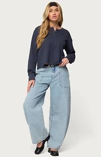 Edikted Jolie Low Rise Barrel Jeans