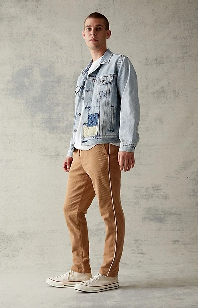 Pacsun Corduroy Khaki Slim Trousers