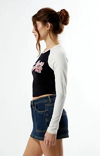True Religion Contrast Long Sleeve Raglan T-Shirt