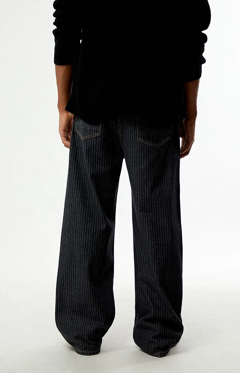 Pacsun Blake Extreme Baggy Jeans Pinstripe Black