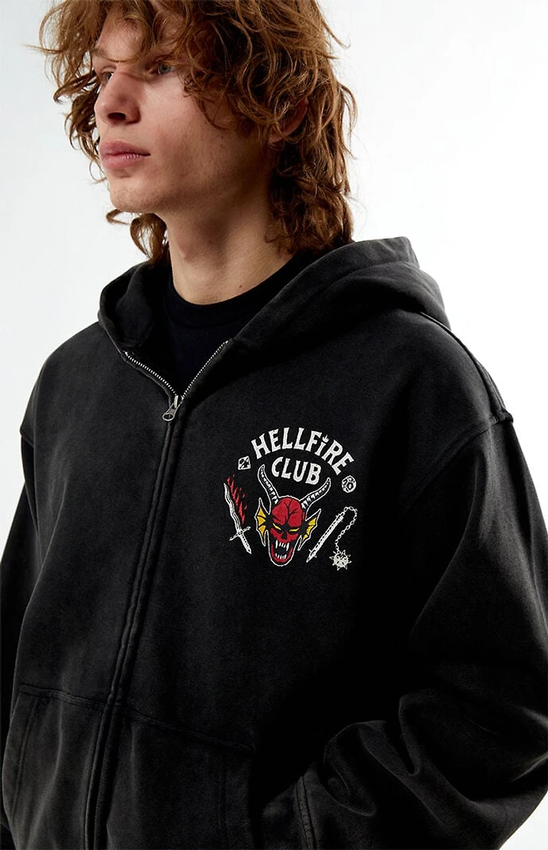 Netflix Stranger Things Hellfire Club Zip Up Hoodie