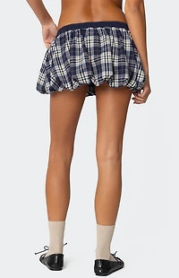 Edikted Dianna Plaid Bubble Mini Skort