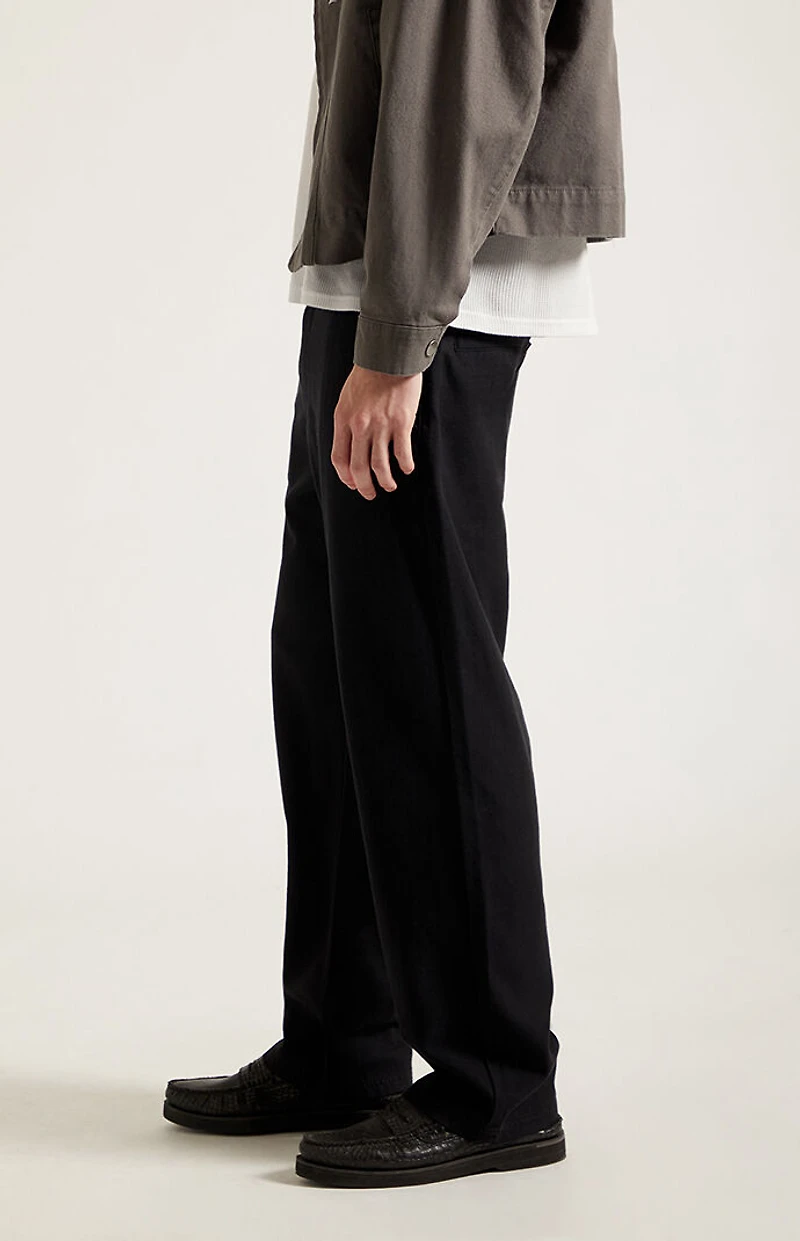Pacsun Black Straight Leg Linen Pants