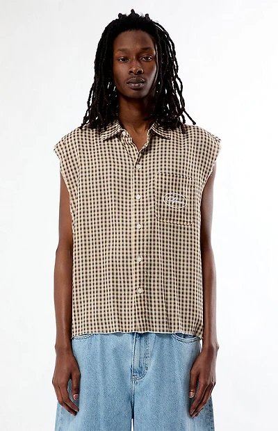 Pacsun Joe Tan Flannel Cutoff Shirt