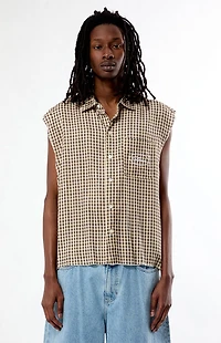Pacsun Joe Tan Flannel Cutoff Shirt
