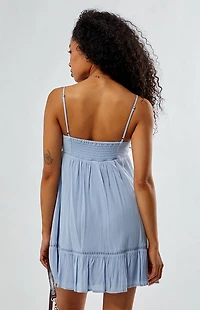 LA Hearts Trim V-Neck Babydoll Dress