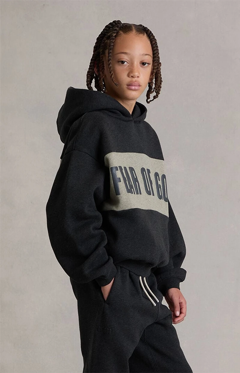 Fear of God ESSENTIALS Kids Paneled Cropped Relaxed Hoodie