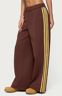Edikted Sorin Contrast Striped Wide Sweatpants