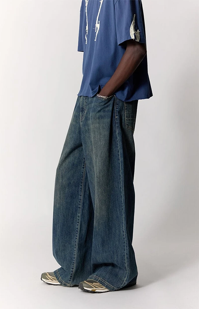 Pacsun Ryder Ultra Baggy Jeans Dark Blue