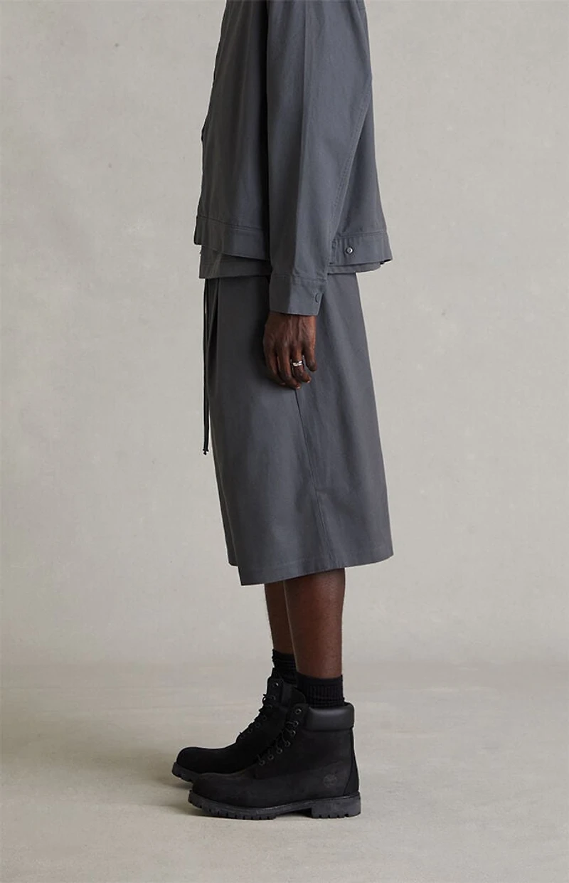 Fear of God ESSENTIALS Iron Gray Relaxed Drawstring Shorts