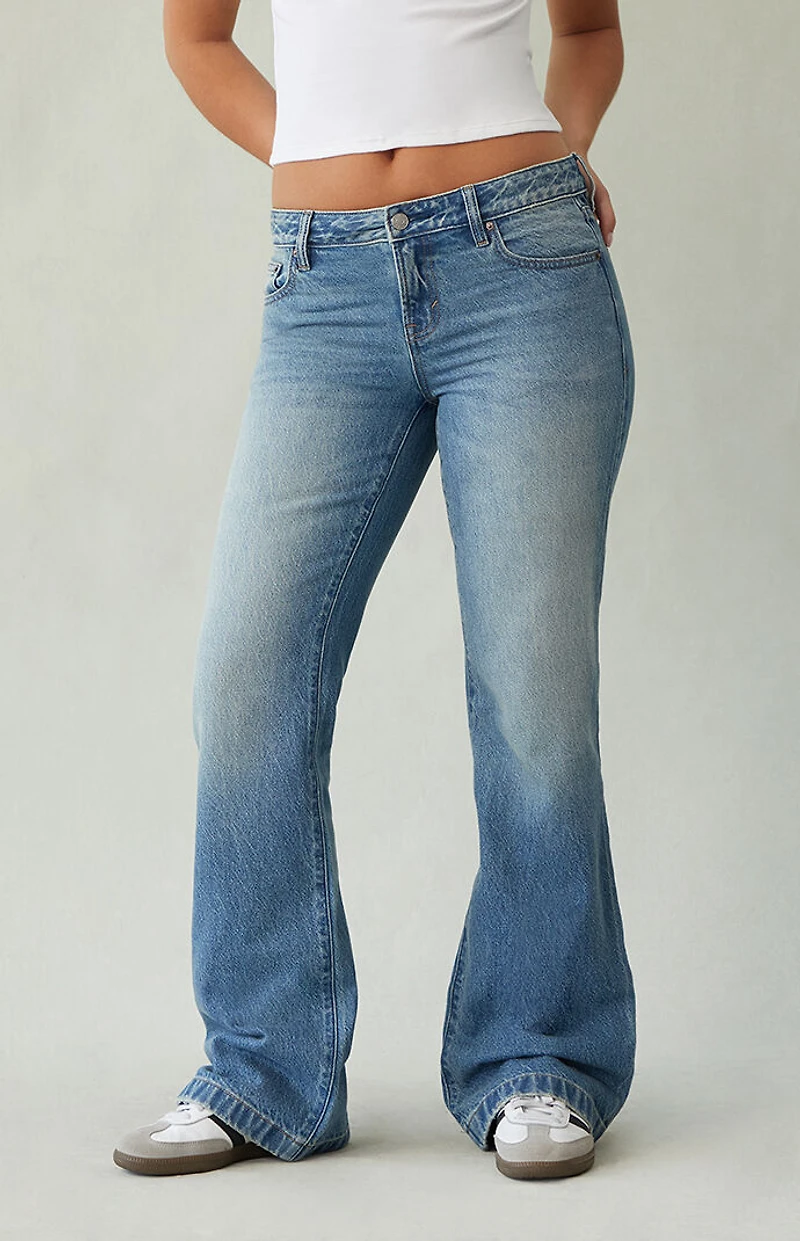 Pacsun Jade Low Rise Bootcut Jeans Light Blue Tint