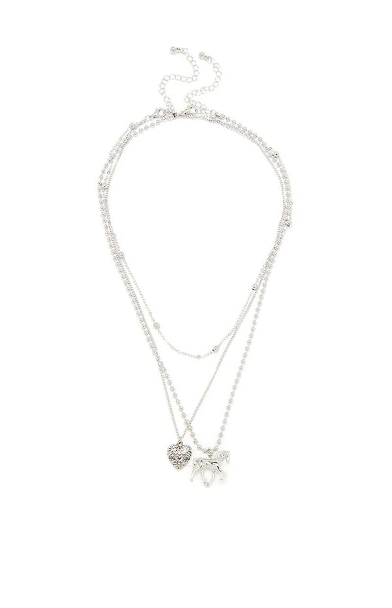 LA Hearts Mustang Layered Necklace