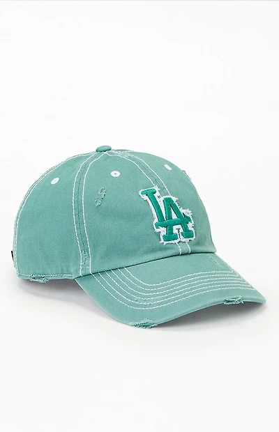 47 Brand Green LA Weathered Strapback Hat