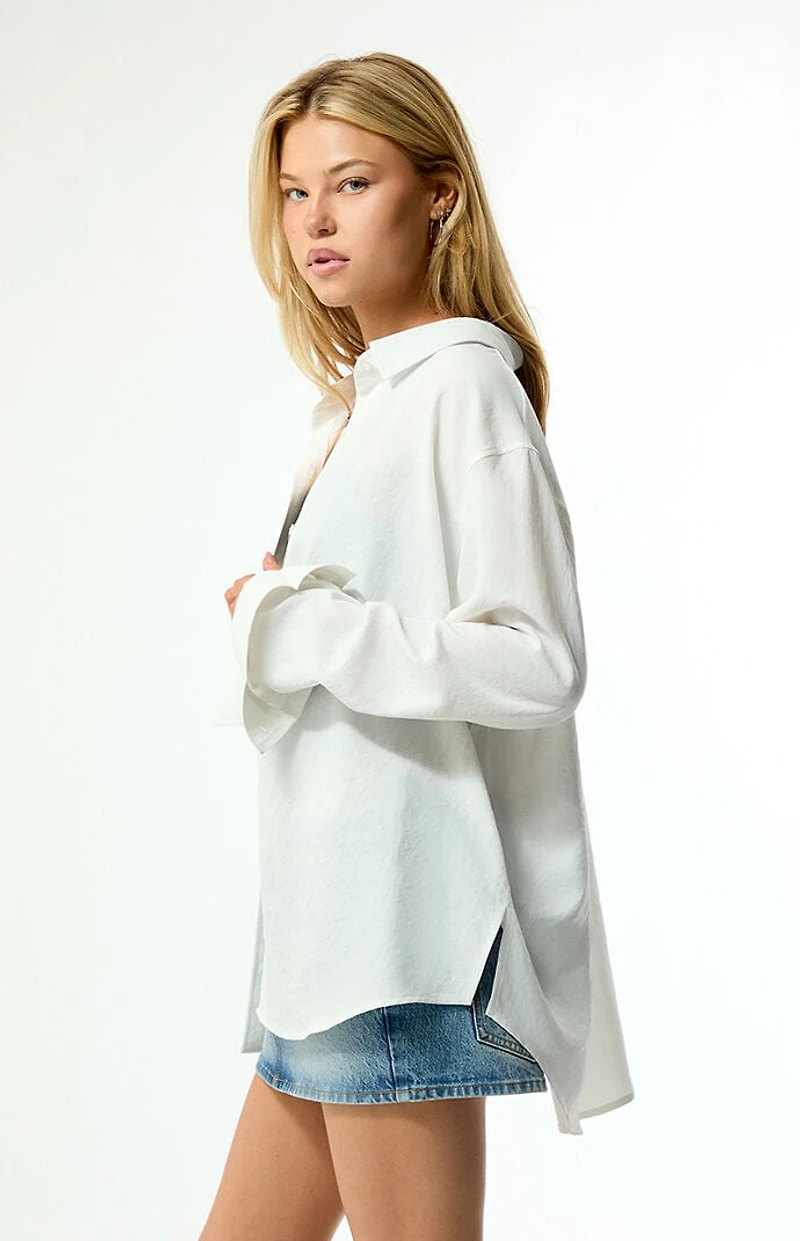 Your Favorite Naomi Long Sleeve Button Down Cover-Up Shirt