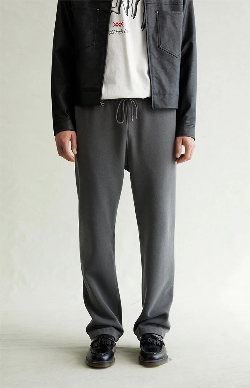 Pacsun Washed Black Straight Leg Sweatpants