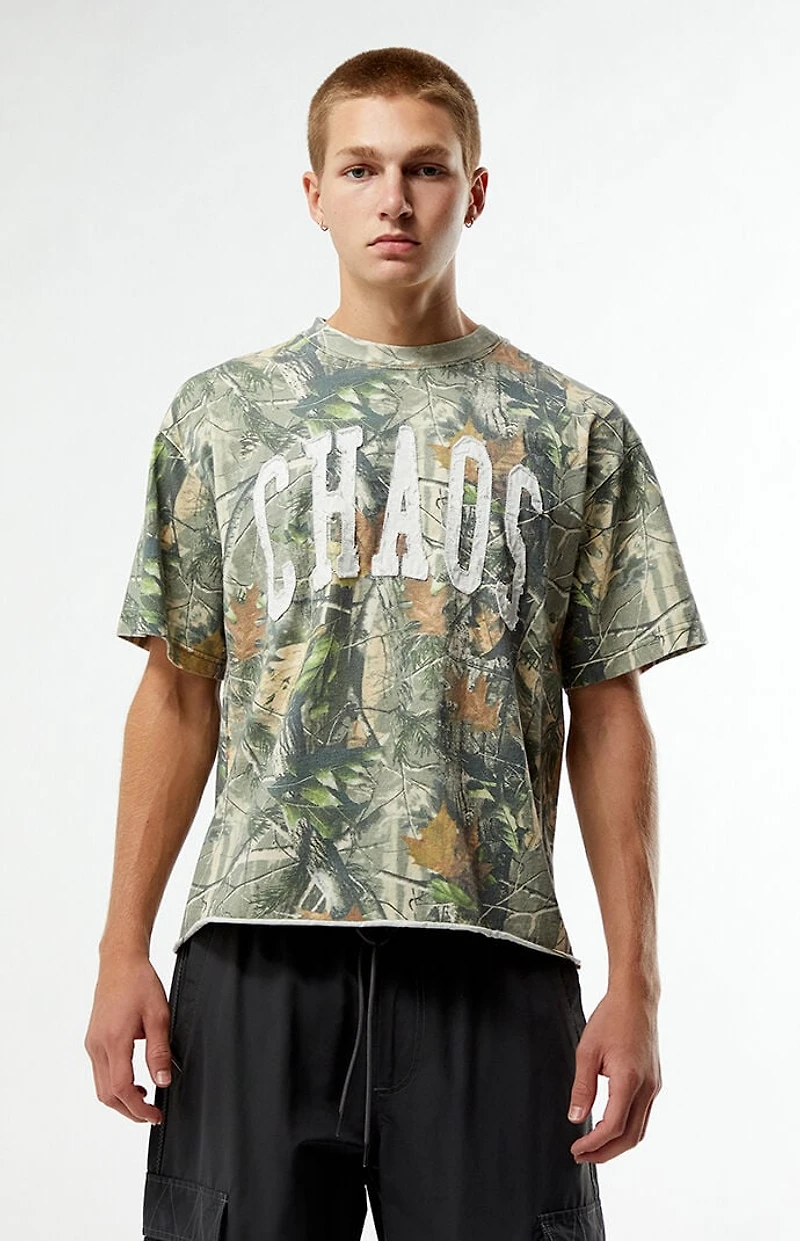 Pacsun Chaos Camo Cropped T-Shirt