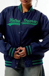 HYPE & VICE Notre Dame A-Game Varsity Bomber Jacket