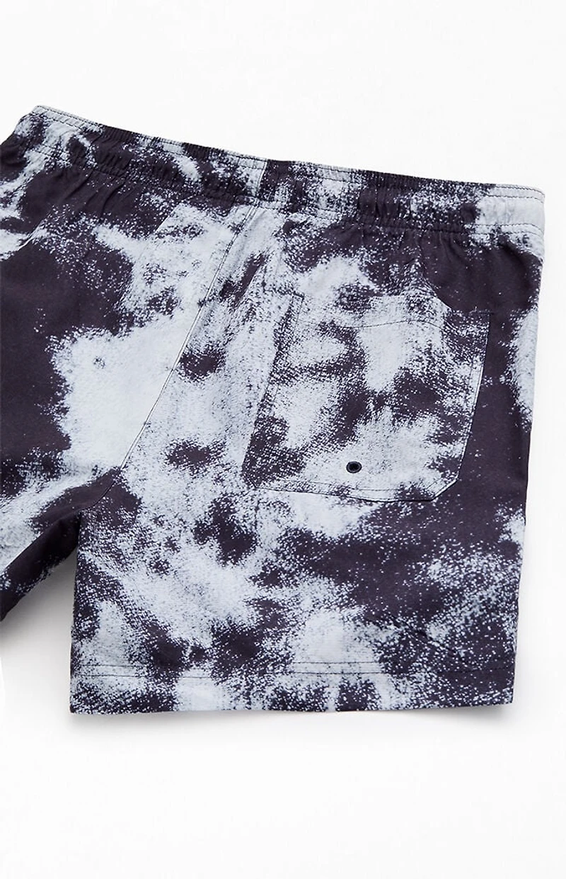 Pacsun Dark Abstract Eco AOP 5" Swim Trunks