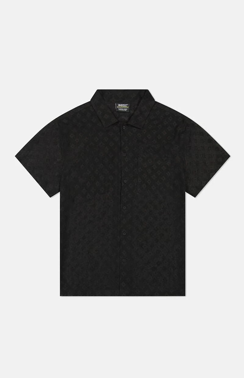 WeSC America Inc Black Mesh Camp Shirt