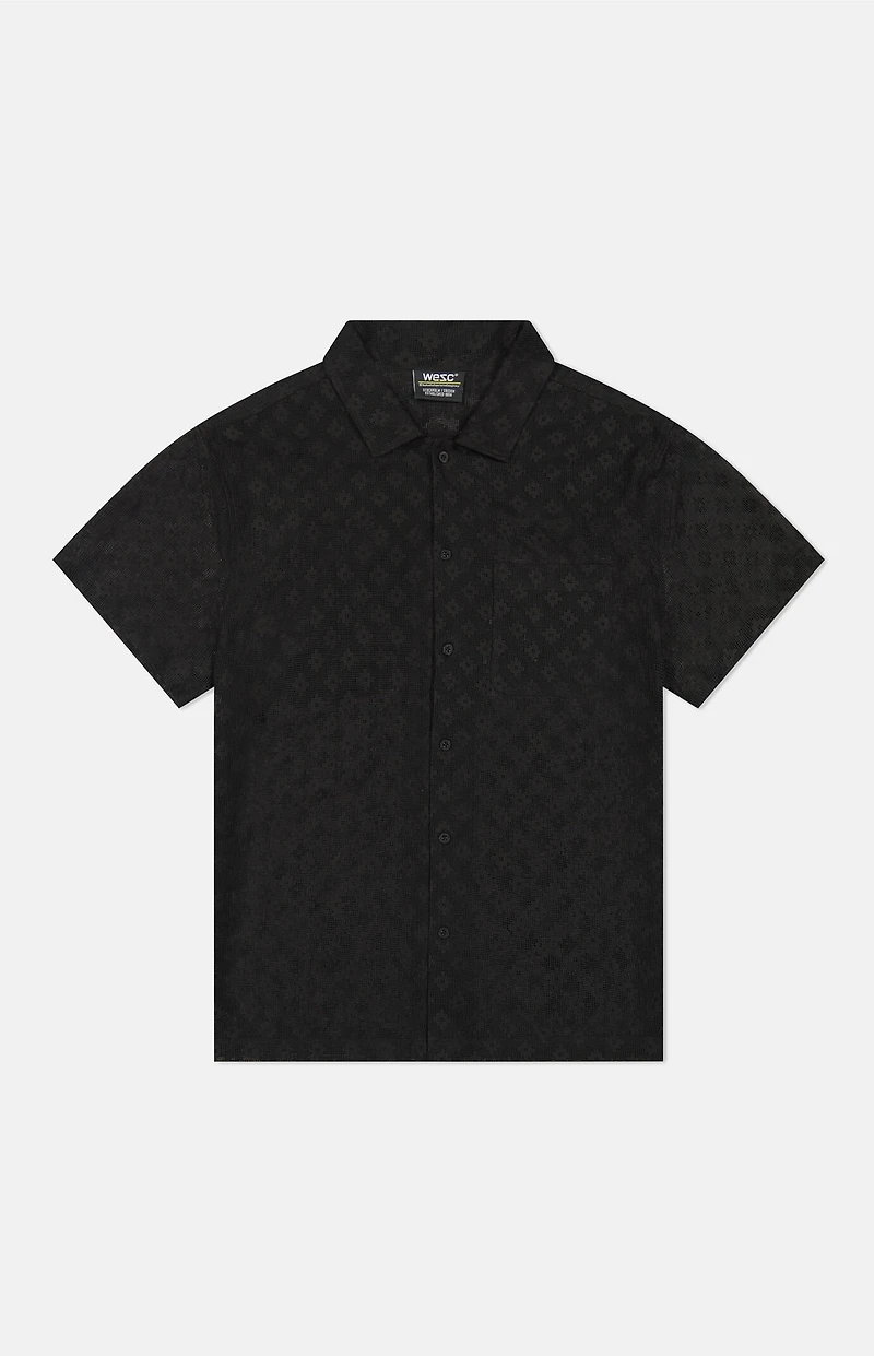 WeSC Black Mesh Camp Shirt