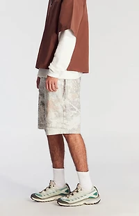 Pacsun Camo Extreme Baggy Denim Shorts