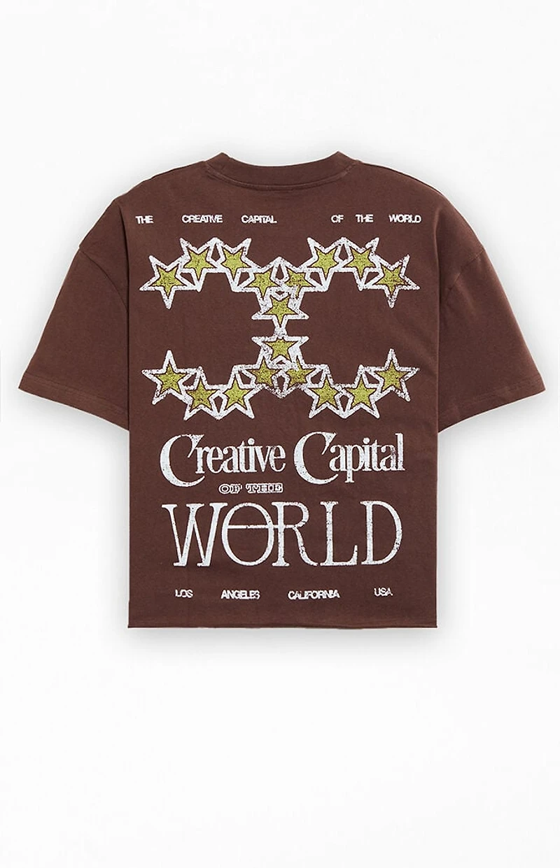 Pacsun Creative Capital Cropped Boxy T-Shirt