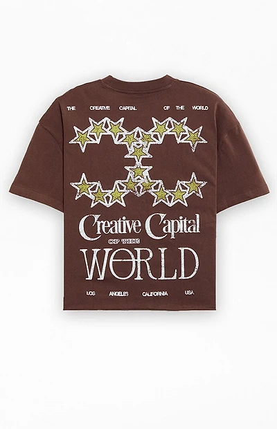 Pacsun Creative Capital Cropped Boxy T-Shirt