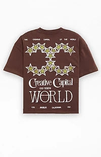 Pacsun Creative Capital Cropped Boxy T-Shirt