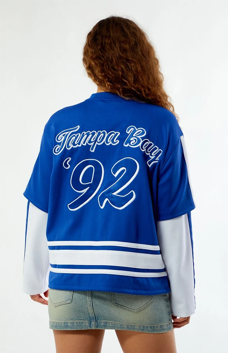 WILD COLLECTIVE x NHL Tampa Bay Lightning Layered Long Sleeve Hockey Jersey