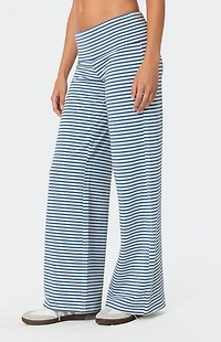 Edikted Lilah Striped Fold Over Pants
