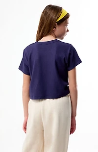 Pacsun Kids Navy Ribbed Skimmer T-Shirt