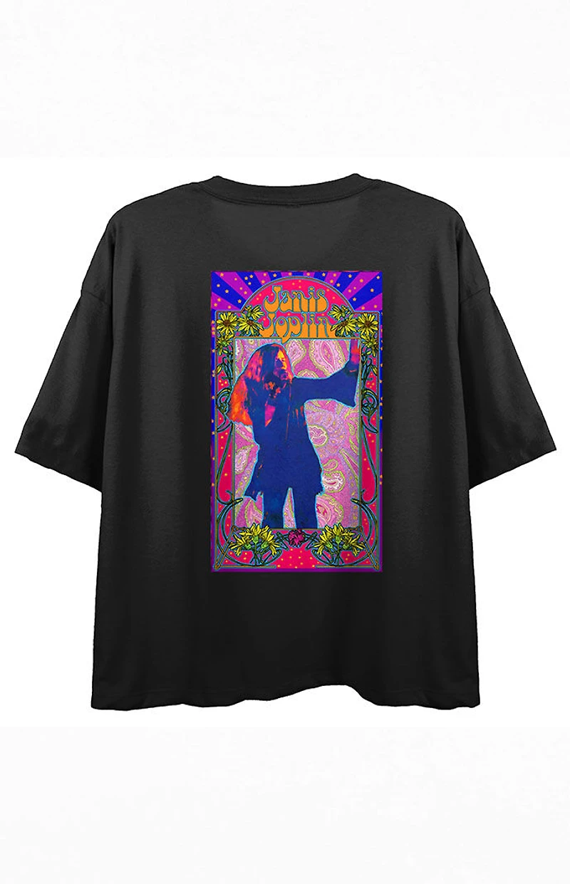 Janis Joplin Vibrant Poster Cropped T-Shirt