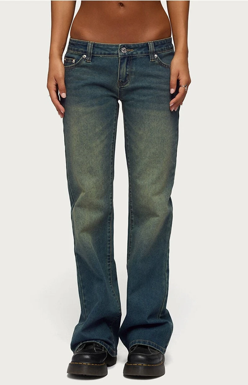 Edikted Moonie Low Rise Bootcut Jeans